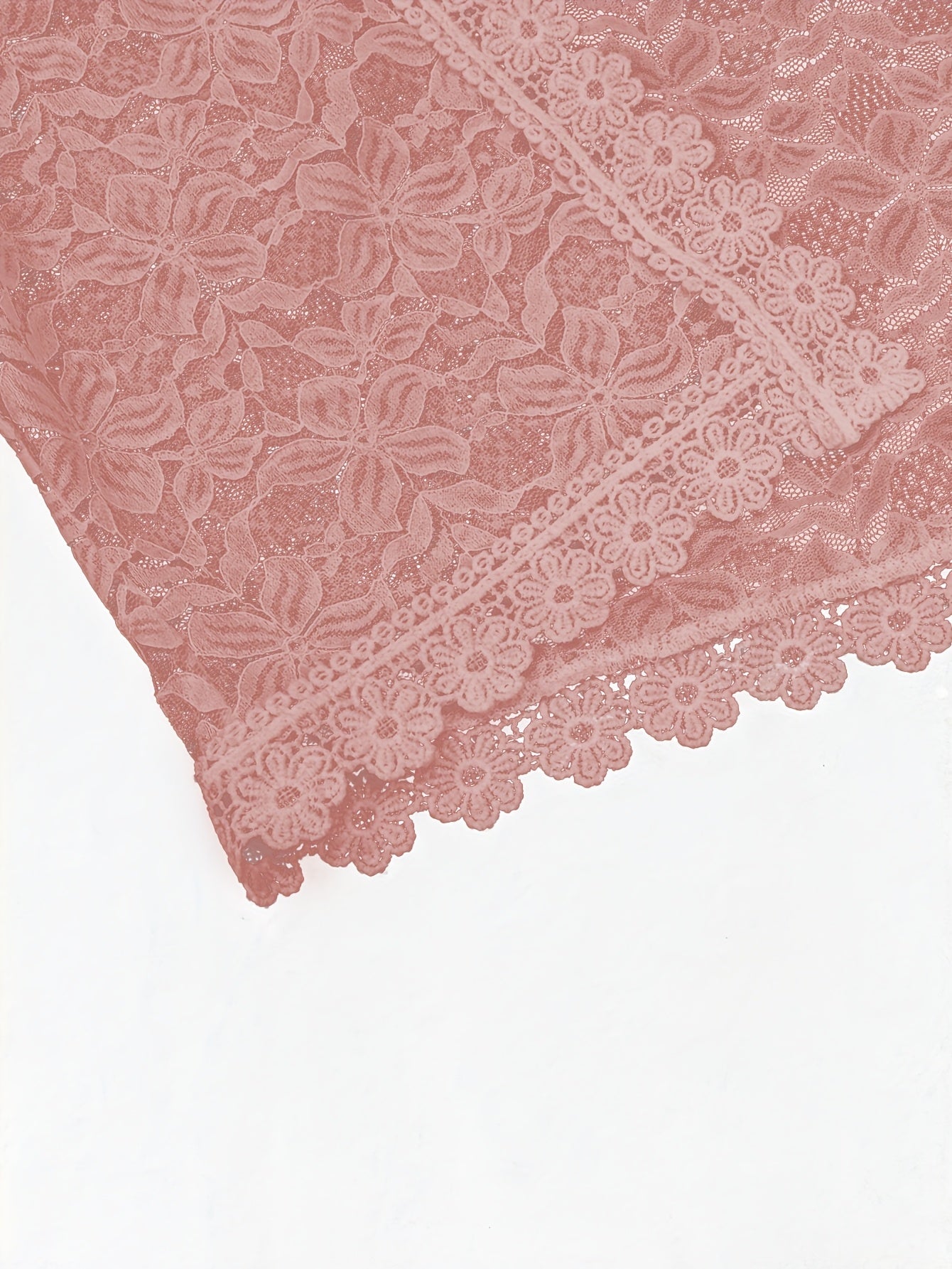 Summer Solid Color Lace Patchwork Casual Open Front Jacket For Holiday Party Clothes