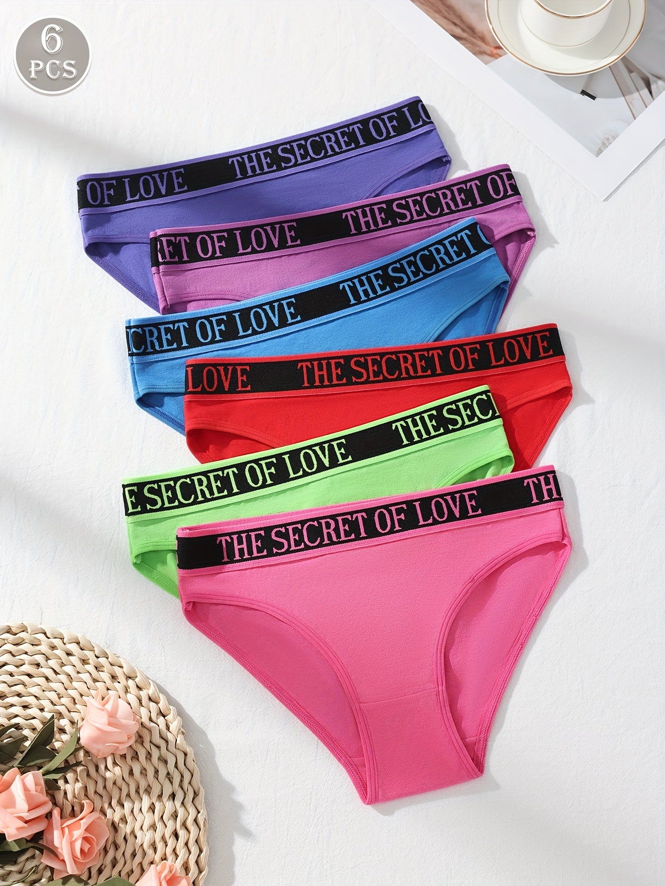 Pack of 6 Women's High Waist Underwear - Comfortable, Breathable, Elastic Underwear in Soft Tones and Multiple Colors Available - Simple yet Supportive