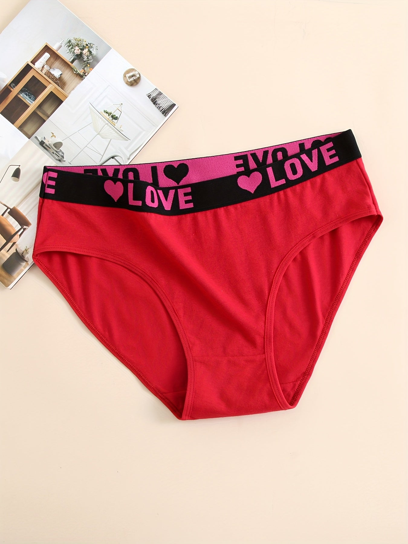 12 Pack Women'S Underwear Sports Comfortable Breathable Stretch Briefs Printed Letters