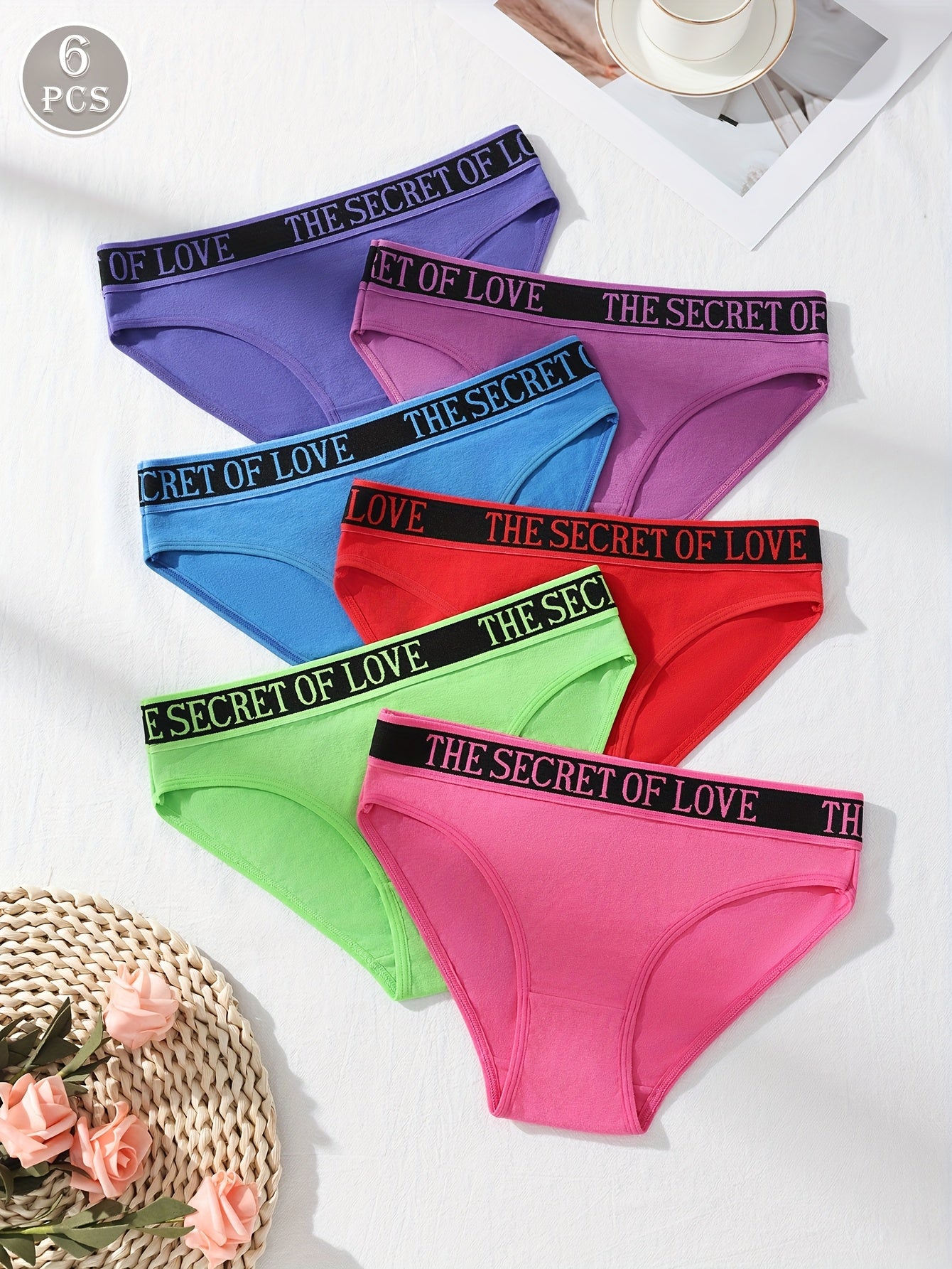Pack of 6 Women's High Waist Underwear - Comfortable, Breathable, Elastic Underwear in Soft Tones and Multiple Colors Available - Simple yet Supportive